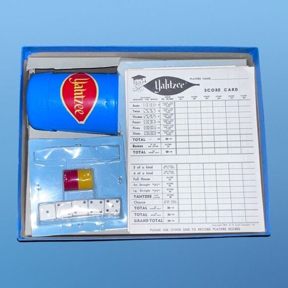 Vintage 1973 Yahtzee Dice Game - E.S. Lowe Milton Bradley Dice Game - Picture 2 of 6